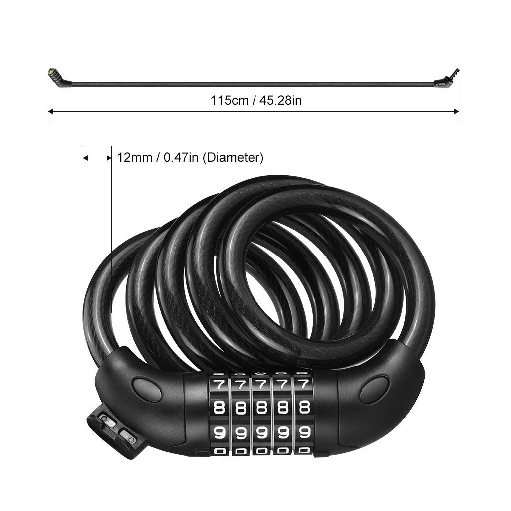 Anti-Theft Combination Cable Lock for Scooters