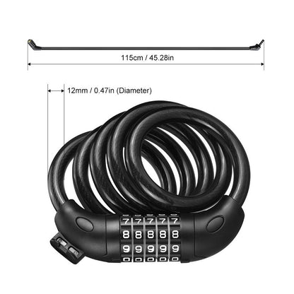 Anti-Theft Combination Cable Lock for Scooters