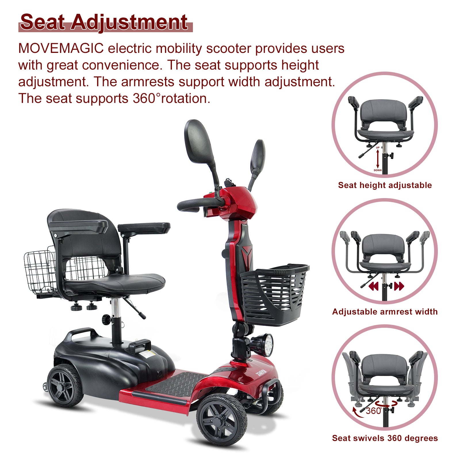 30 Miles Foldable Mobility Scooter