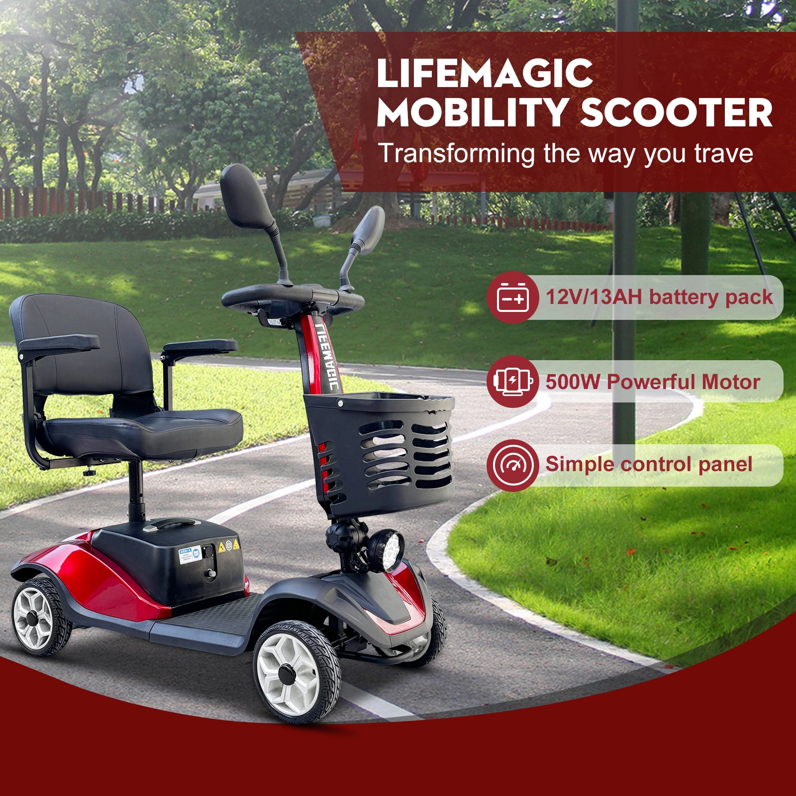 Electric Mobility Scooter ,13 Miles Range