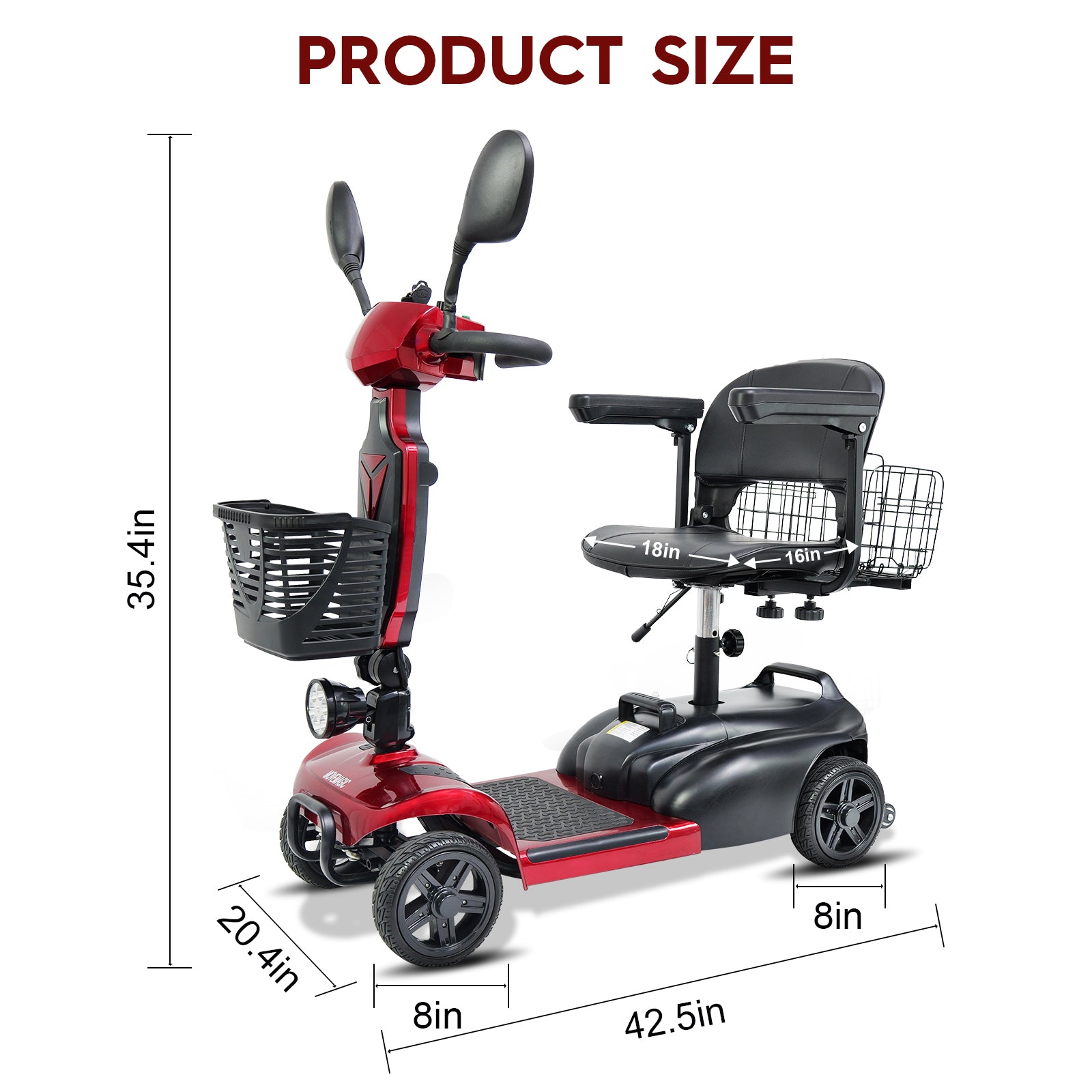 30 Miles Foldable Mobility Scooter