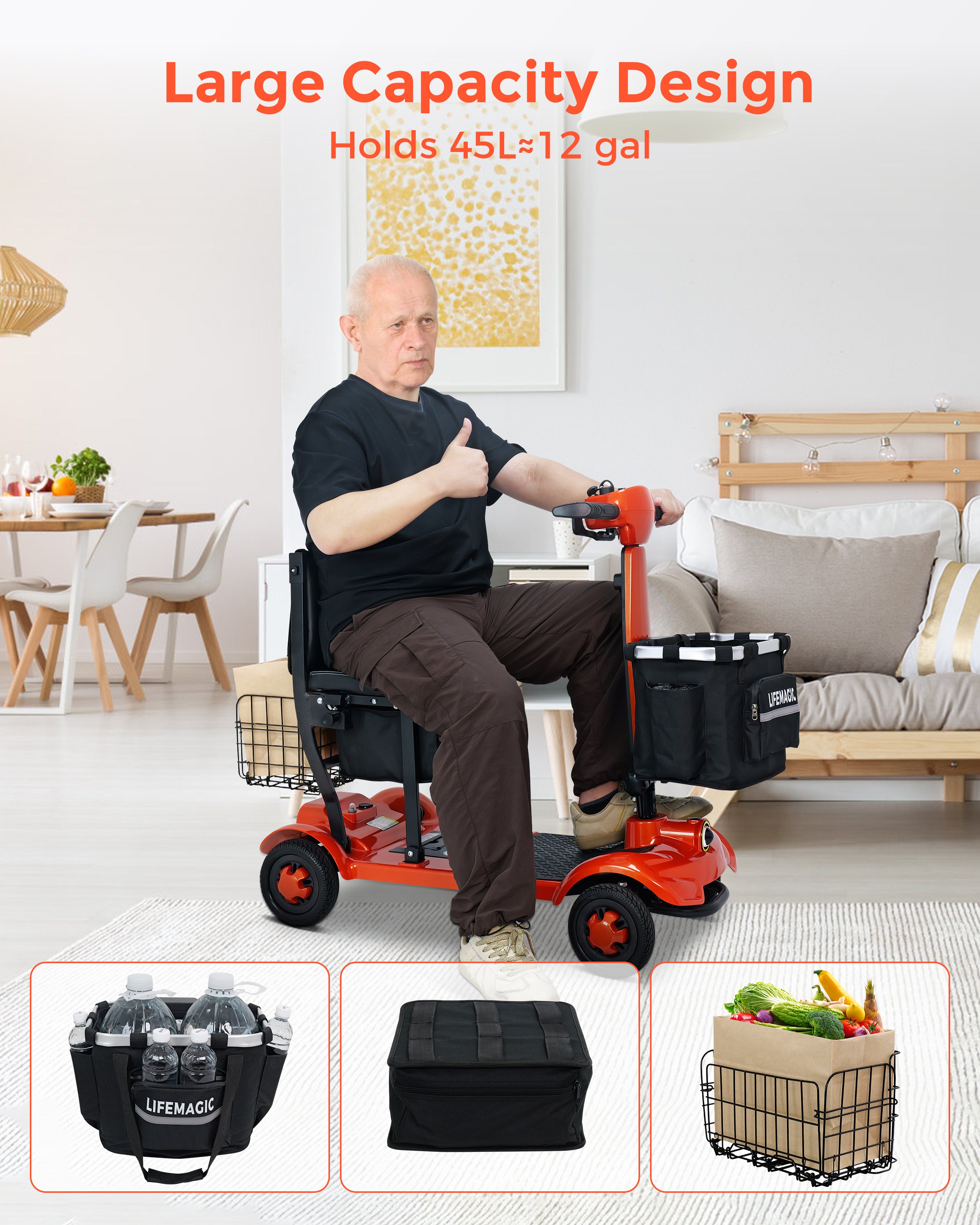 S4 35 Miles Long Range Airline Approved Folding Mobility Scooter