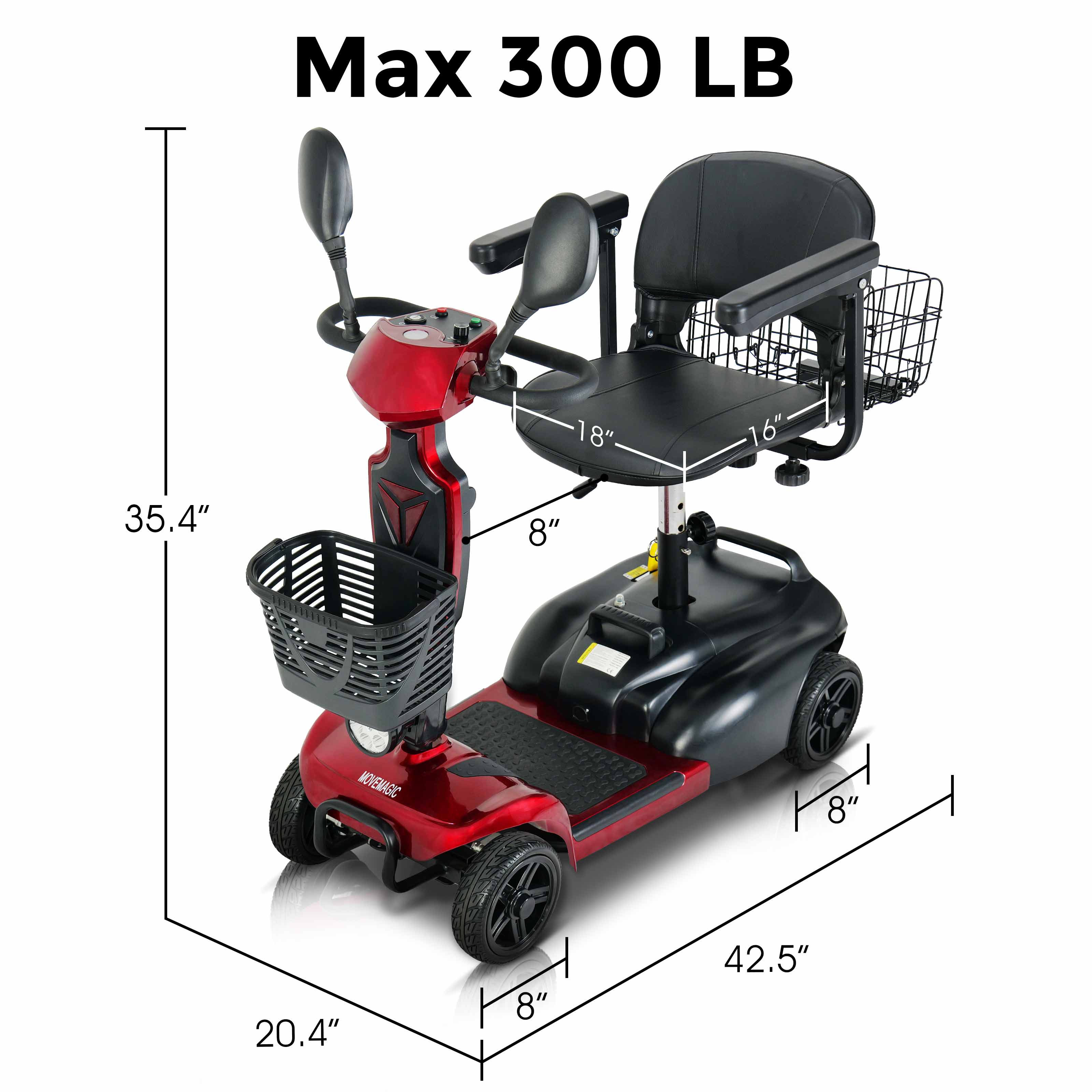 Foldable Mobility Scooter 30 -45 Mile Range - Storm S2