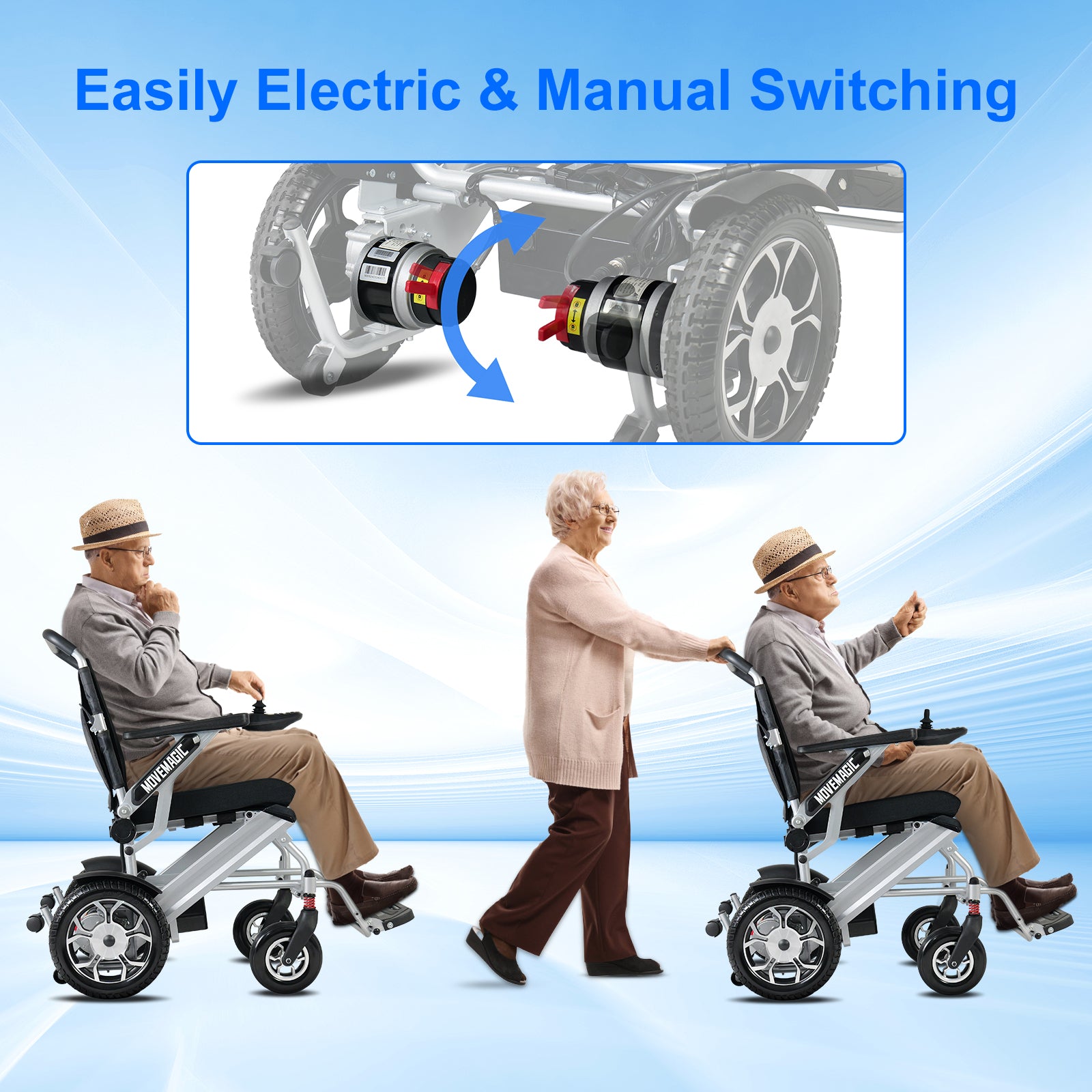 25 Mile Range Adult Power Wheelchair, All Terrain, Lithium Battery