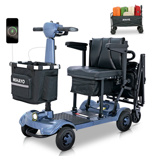 C2 Foldable Mobility Scooter with 112L Total Storage - FAA Approved, 24 Mile Range