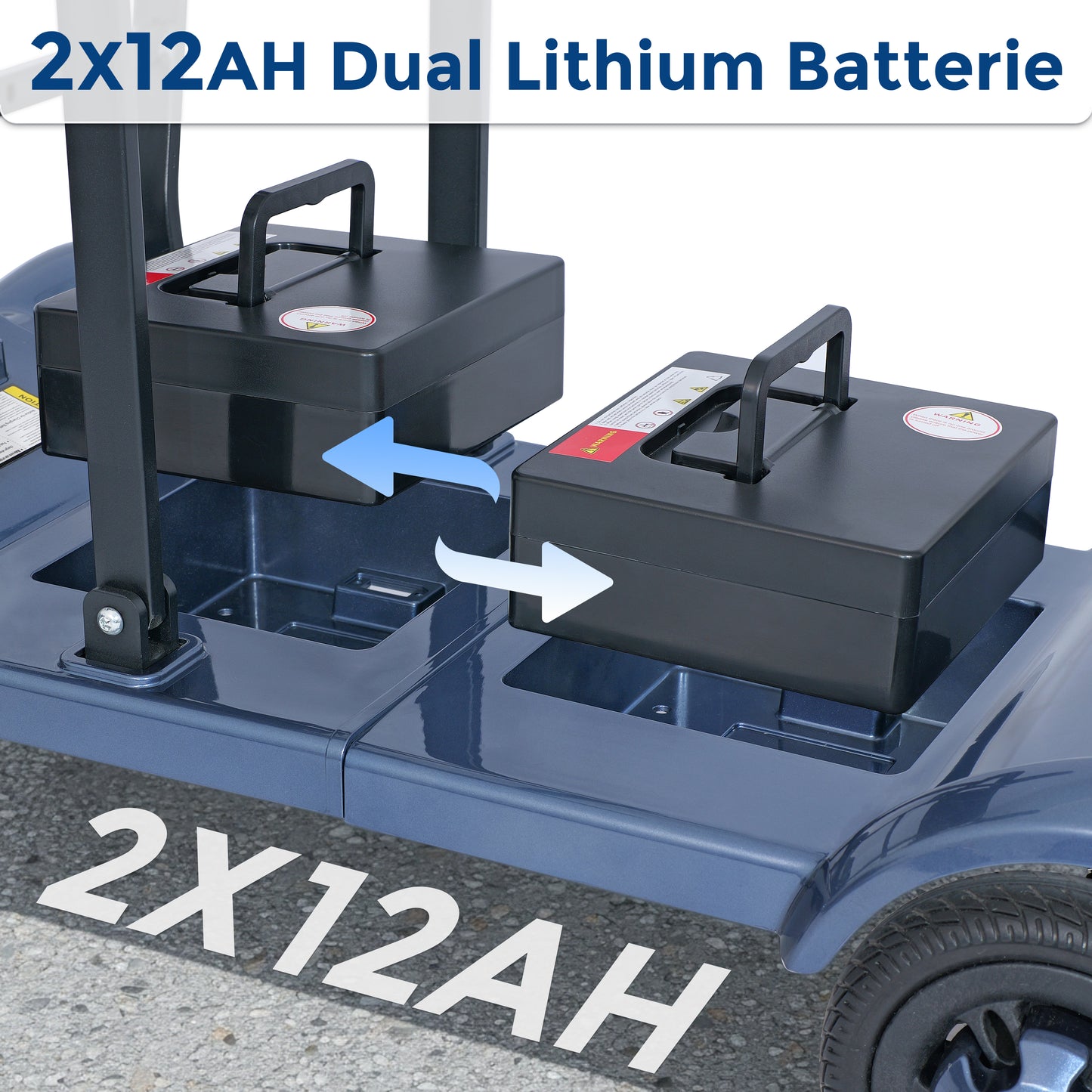 C2 Foldable Mobility Scooter with 112L Total Storage - FAA Approved, 24 Mile Range
