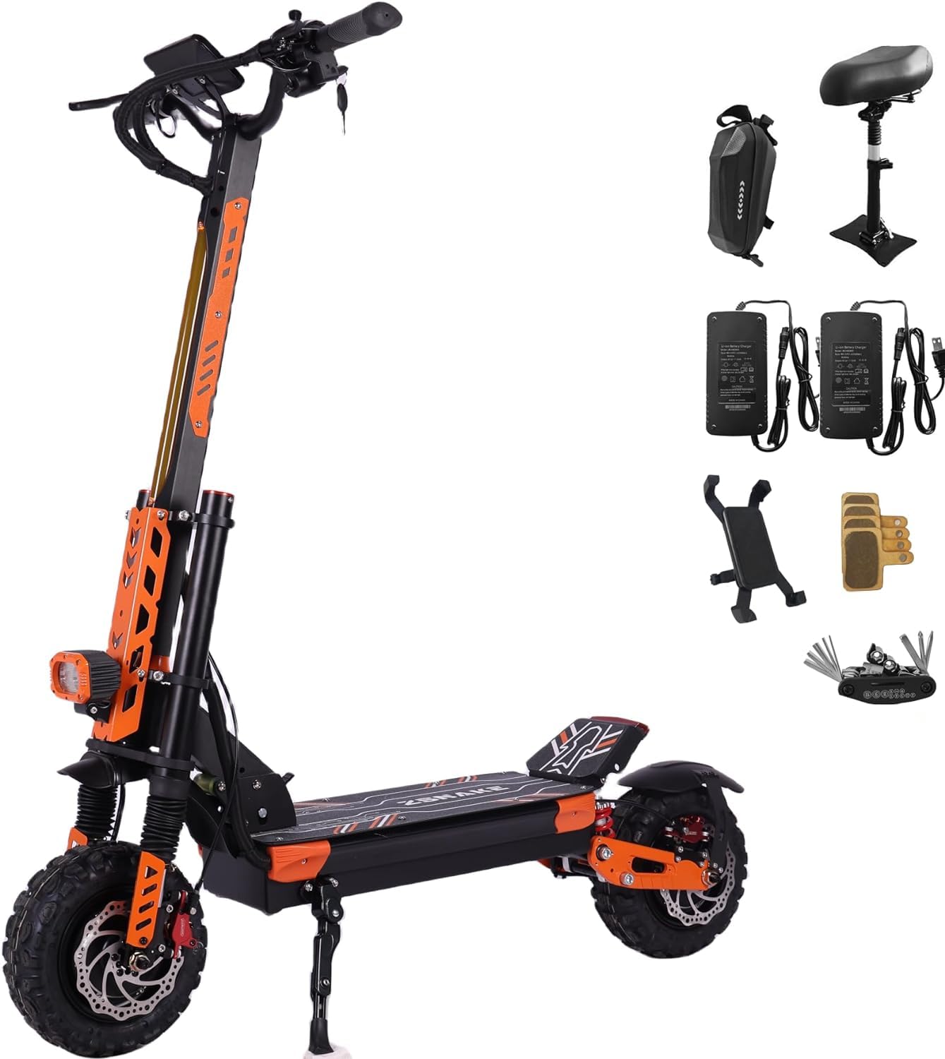 Electric Scooter for Adults 5600W Dual Motors, 30Ah Range 60 Miles, 11” Off-Road Tires