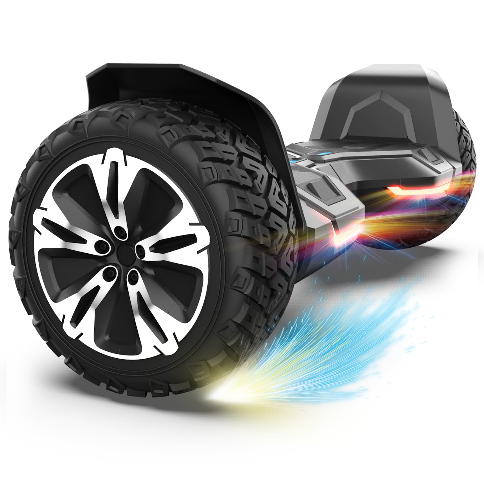 MOVEMAGIC 8.5 inch All Terrain Off Road Hoverboard with Bluetooth Speakers and LED Lights, UL2272 Certified Self Balancing Scooter