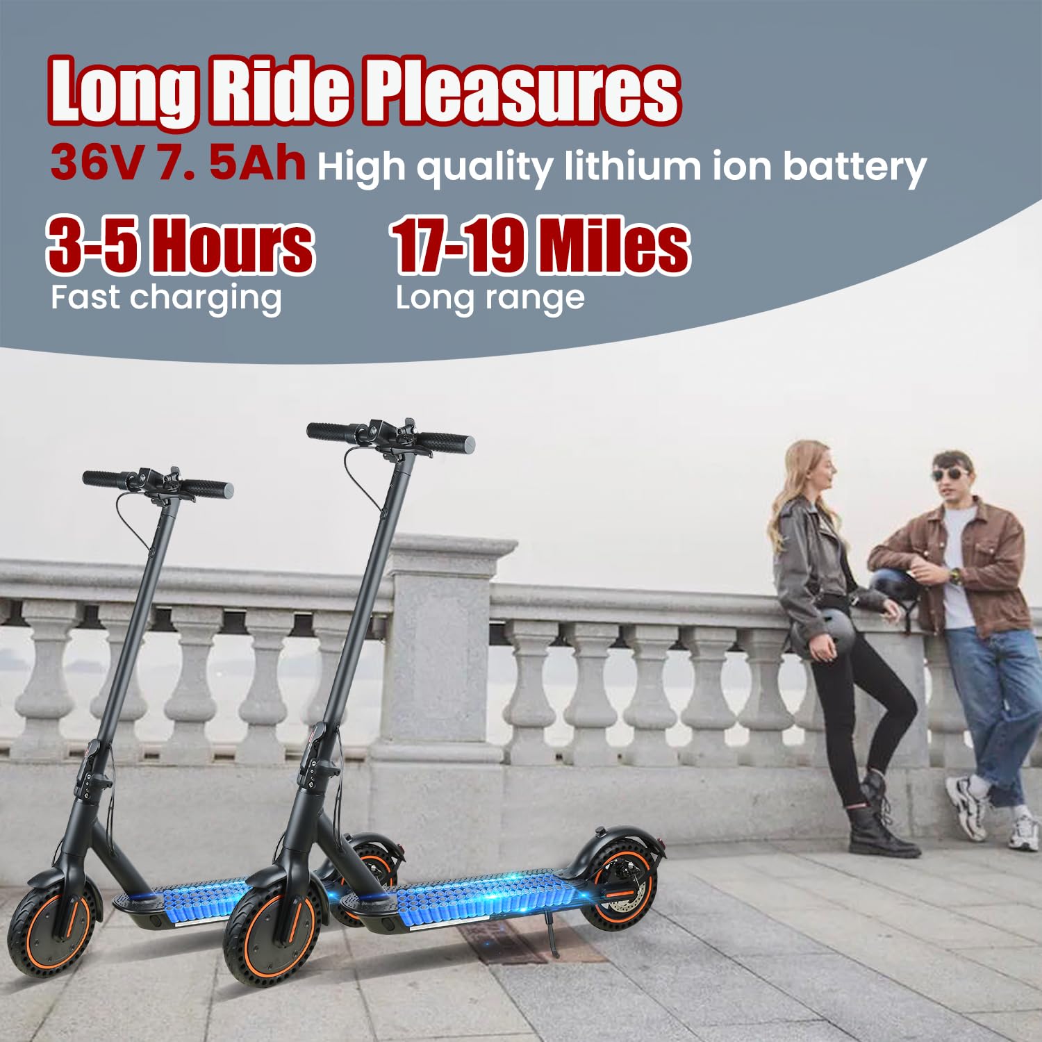 Adult Electric Scooter, 350 Watt Motor, 8.5” Solid Tires