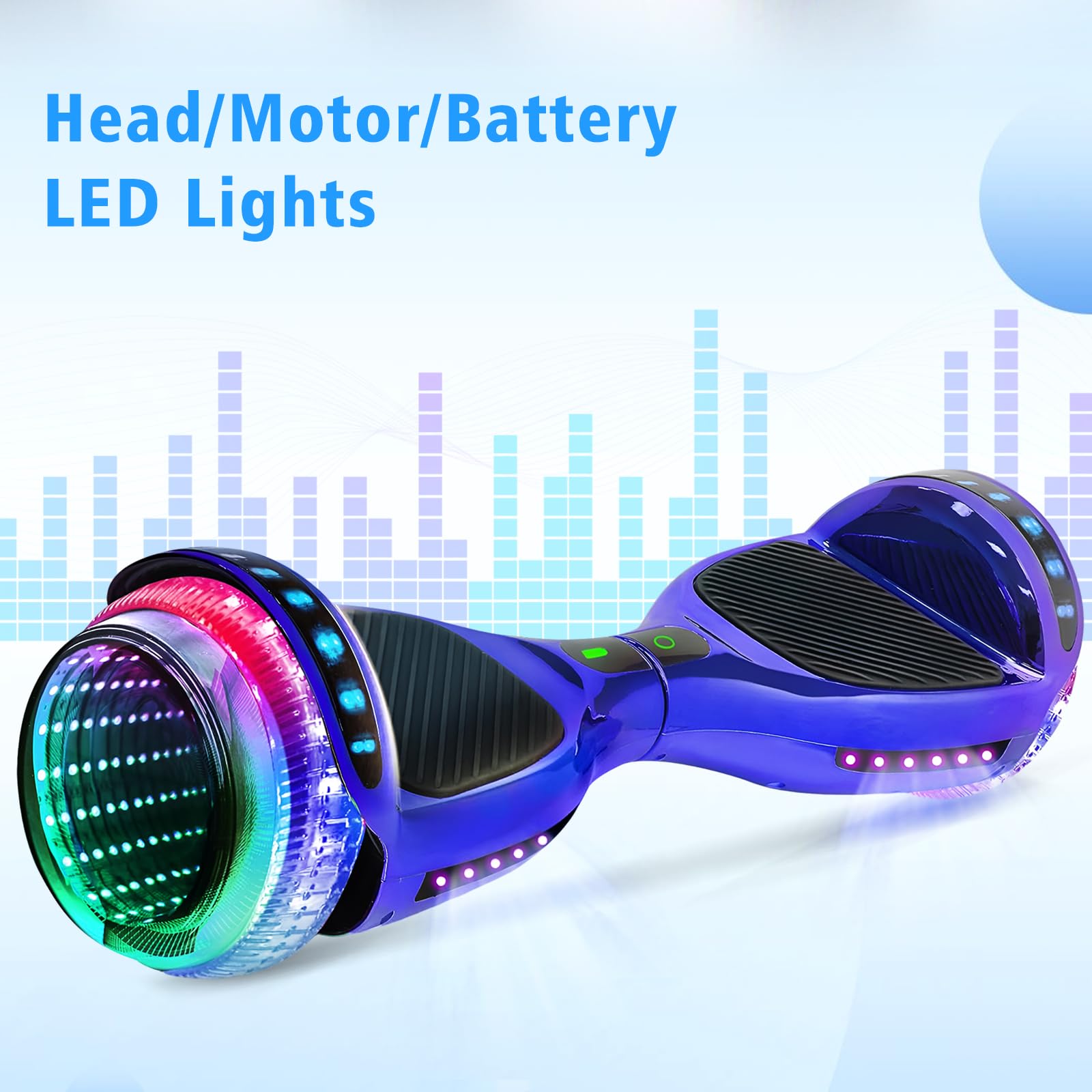 Hoverboard for Kids Ages 6-12, 6.5" Two Wheel Hover Board with LED Lights