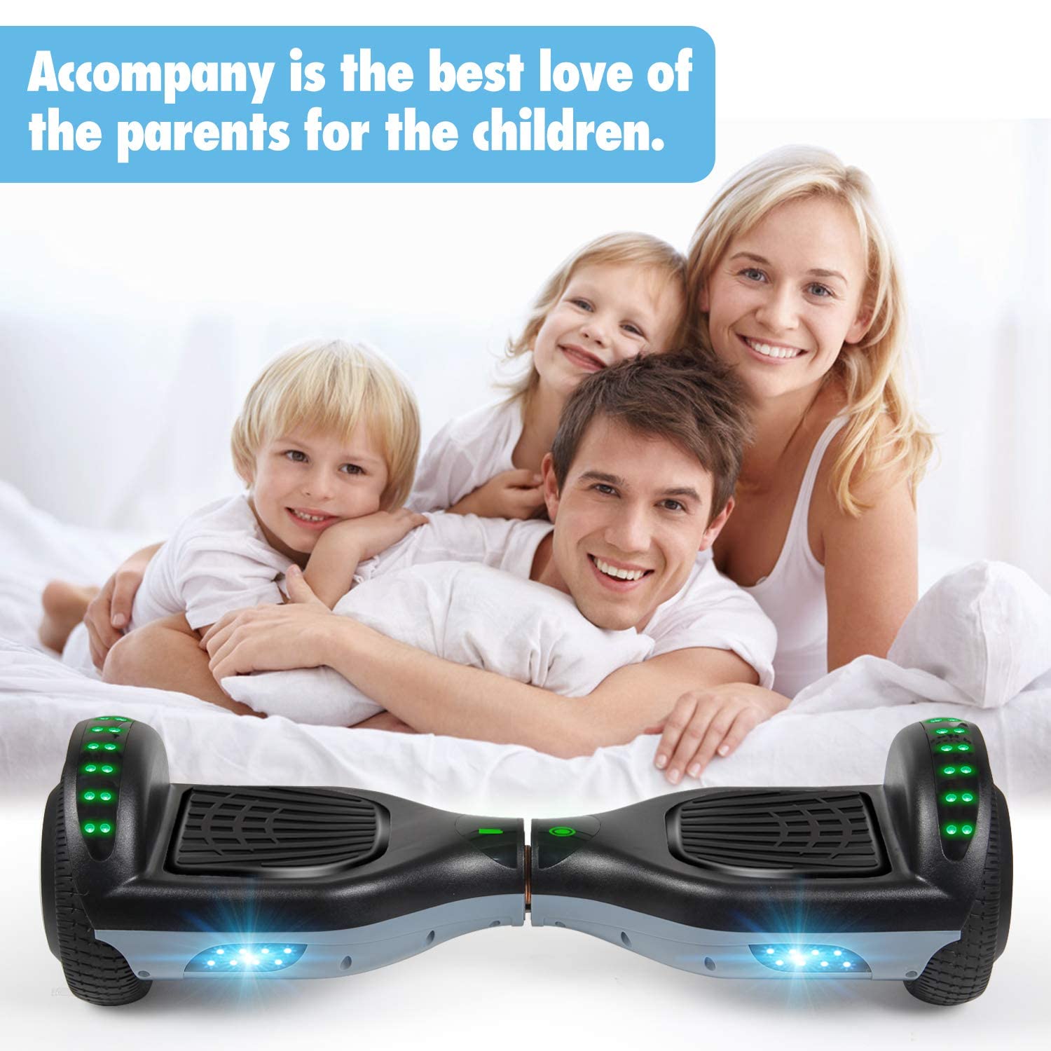 MOVEMAGIC Hoverboard,Self-Balancing Hoverboard with Bluetooth and LED Lights for Kids Ages 6-12