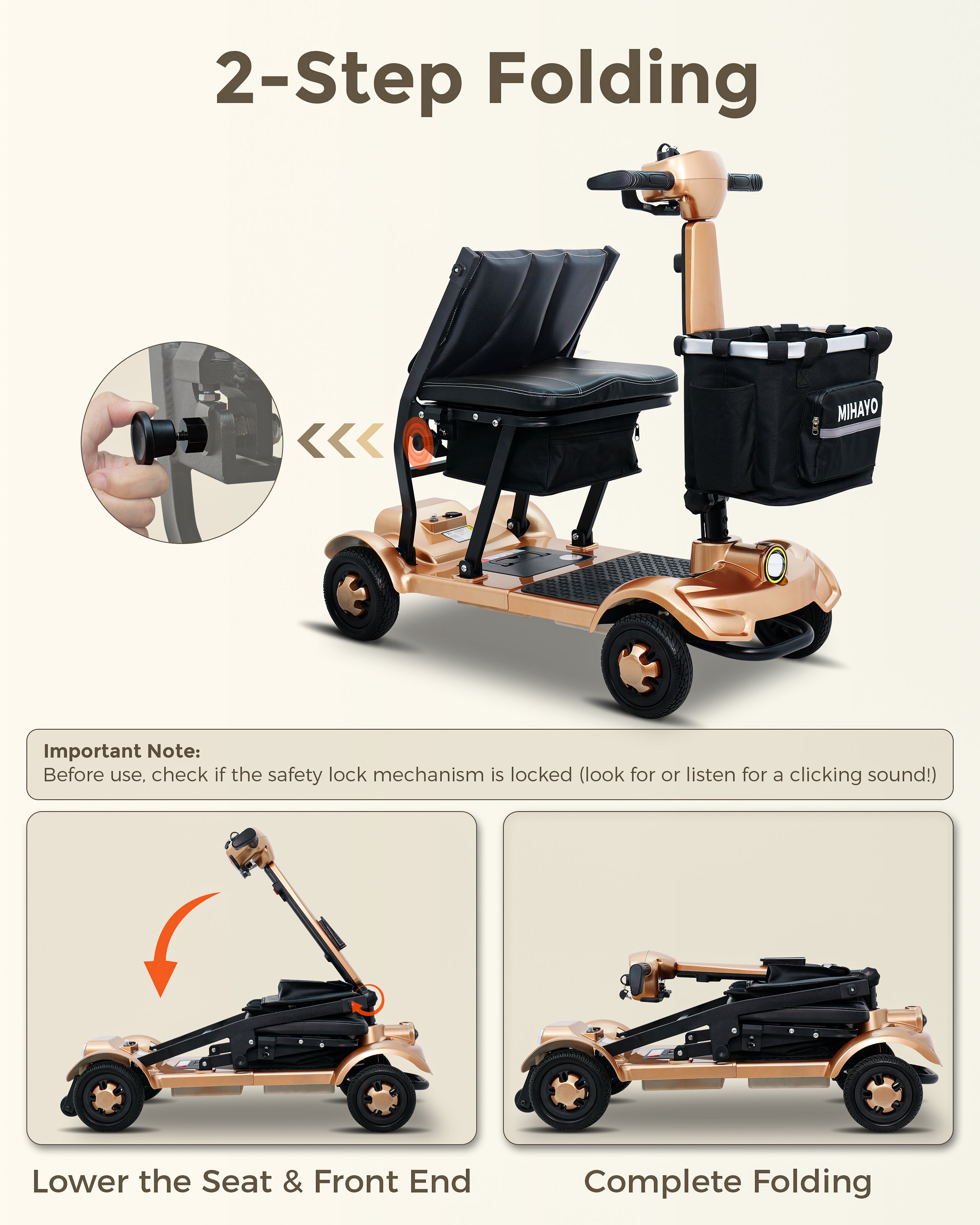 MIHAYO C2 Folding Mobility Scooter